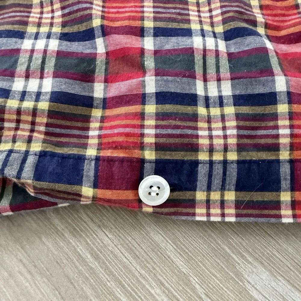 Vintage Ralph Lauren King Duvet Cover Kennebunkport Bedding Preppy Plaid